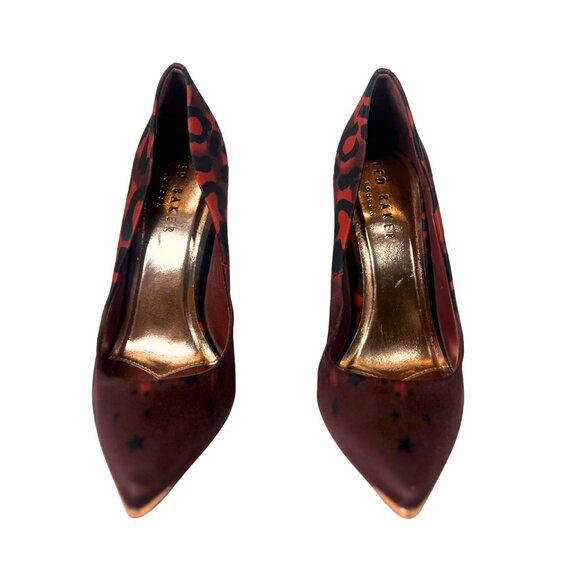 Ted Baker London Iziie Red Satin Pumps Women’s Size 38 – Stiletto Heels - Picture 4 of 8